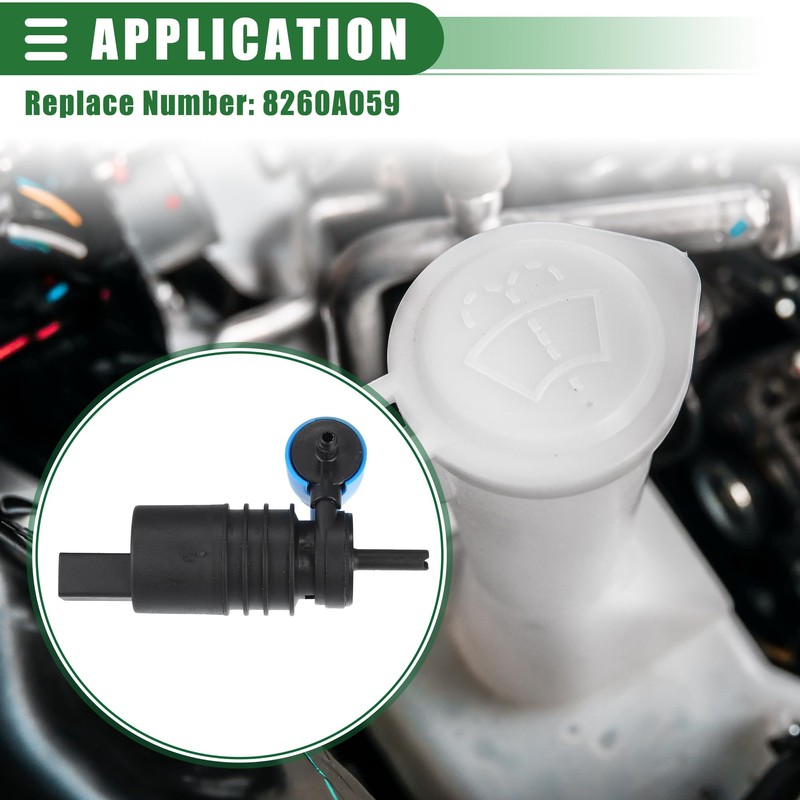QUARKZMAN Washer Pumps for Jeep Plastic No. 8260A059 Black