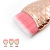 Travel Makeup Brush Set for Eyeshadow and Foundation Brush Gold-Pink Bristles