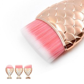 Travel Makeup Brush Set for Eyeshadow and Foundation Brush Gold-Pink Bristles