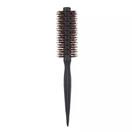 원목 롤 포킹 브러쉬 중 돈모 헤어 드라이빗머리 롤빗 다용도 미용소품 스타일링 Wooden Round Bristle Hair Brush with Detangling Pins, Multi-Purpose Hair Styling Tool