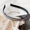 Burnaby Pink Slim Pattern Point Hairband / 버나비 핑크 슬림