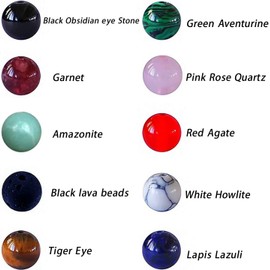 418pcs 8mm Crystal Jewelry Making Kit Natural Round Stone Healing Beads Crystal Gemstone Beads Bracelet Necklace Earrings Jewelry Making for Gemstone Beading & Jewelry Necklace Making DIY Kit