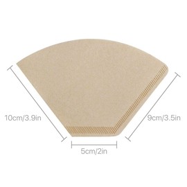 100Pcs Coffee Filter Paper Natural Unbleached Original Wooden Drip Paper