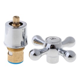 Ocobudbxw Faucet Handle 1 Set Copper Cross Handle Bathtub Sink Faucet Handle for Kitchen Bathroom Accessories