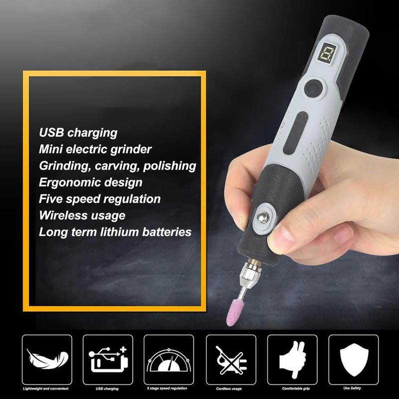 Mini Cordless Rotary Tool Kit, 113 Accessories Multi Purpose 5V
