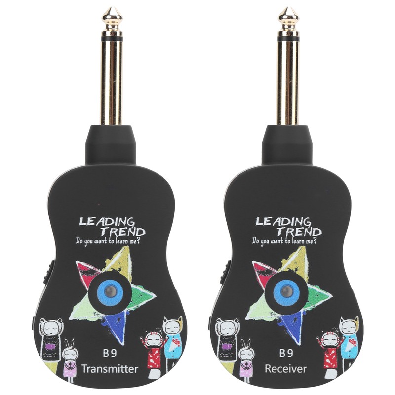 Guitar Wireless System Transmitter Receiver Electronic Pickup Reverb Treble Bass