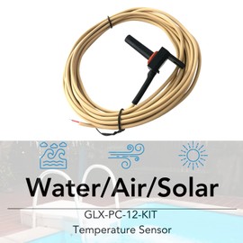 WMWUJ GLX-PC-12-KIT Pool Temperature Sensor Thermistor with 15 Feet Cable Water/Air/Solar Temperature Sensor Kit for Hayward Salt Chlorination Systems