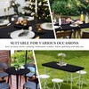 Wolkemer Fitted Oval Tablecloth Spandex Stretch Black Cocktail Table Cover