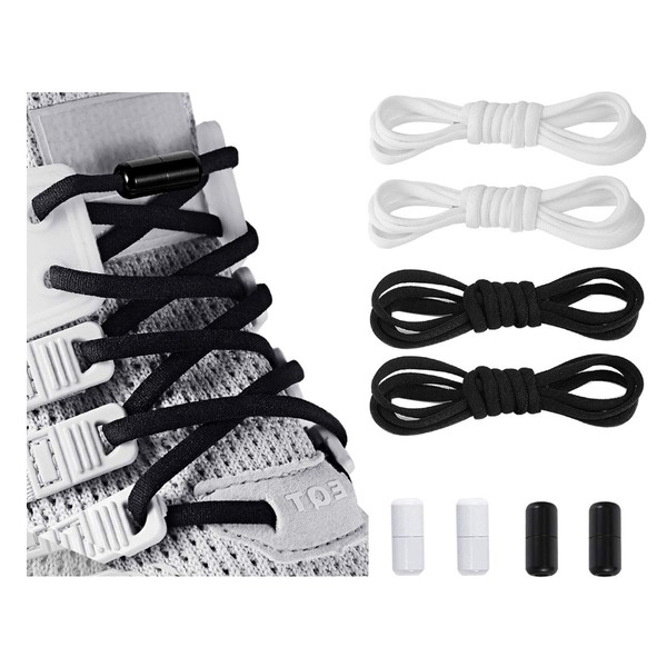 anan520 Elastic No Tie Shoe Laces For Adults,Kids,Elderly,System With Elastic