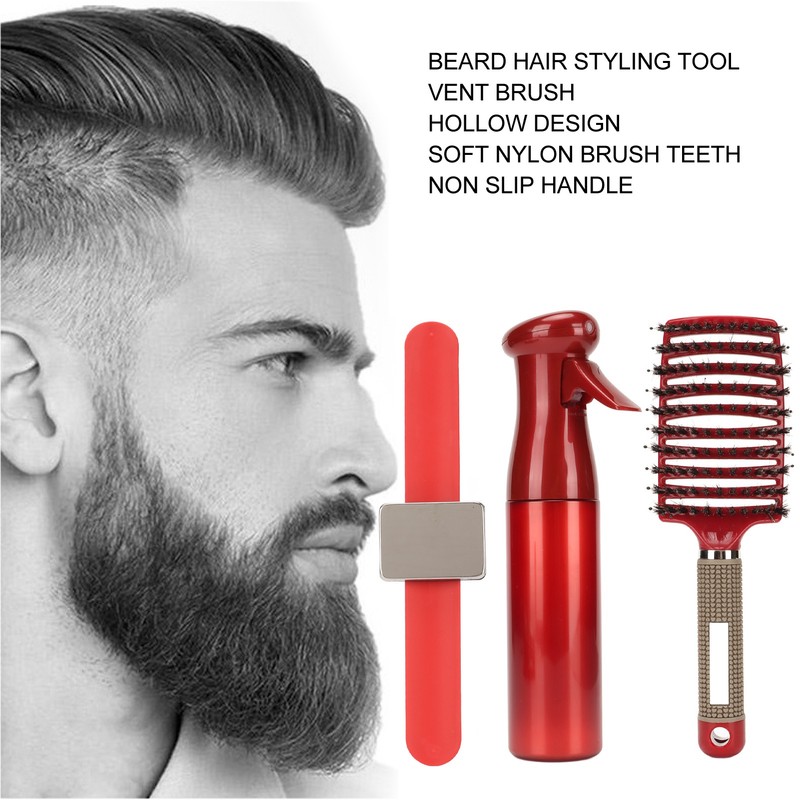 Detangling Curved Vent Brush Spray Bottle Hair Clip Pin Wristband