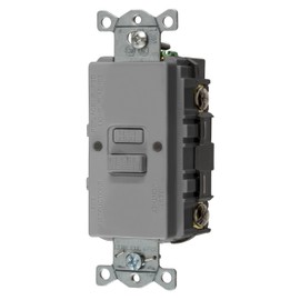 Bryant Electric GFBFST20GY 20 Amp 125V Commercial/Residential Self Test Faceless GFCI Receptacle, Gray