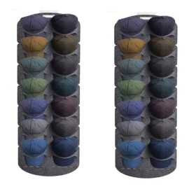 Deluxe 2x Organizador Almacenamiento Gorras Sombreros 14 Espacios