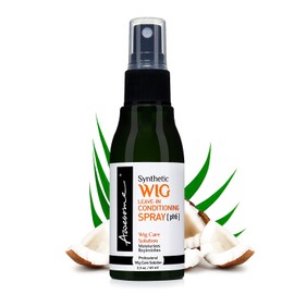 Awesome Acondicionador de peluca sintética sin enjuague [pH 5] [2.4 onzas] Solución profesional para el cuidado de la peluca, hidrata, repone y previene la sequedad, promueve la seda y el brillo, te da una sensación fresca, contiene aceite de coco