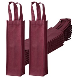 Dasofine 20pcs Reusable Wine Bags, 4”x 3.5”x 13.8” Wine Gift Bag, Non-Woven Fabric Wine Bags for Wine Bottles Gifts, Wine Bottle Gift Bags with Handle for Party, Wedding