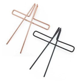 2 Pcs Metal Music Book Clips Book Page Holder Music Book Opener Piano Sheet Book Accessories for Sheet Music Stand, Piano, Cookbook Reading (Black, Rose Gold)
