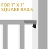 Fence Mounting Brackets for 1x1" Square Rails, Carbon Steel Fence