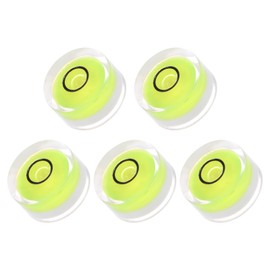Kozelo 5pcs Small Circular Bubble Spirit Levels - [18mm Diameter 9mm Thickness] Mini Round RV Level Leveling Tools for Travel Trailer Turntable Camera, Lime