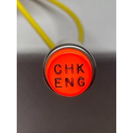 Unbranded CHECK ENGINE LIGHT W/CHK ENG LOGO ON LIGHT W/CHROME RING
