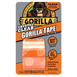 Gorilla Super Strong Repair Tape (1.5 inches x 1.8 inches (38 mm) x 1.8 ft (4.6 m), Transparent