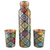 HealthGoodsIn Pure Copper Water Bottle with 2 Tumblers Set, Eco-Friendly,