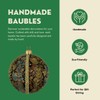 Neena Handmade Embroidered Bauble | 8cm Brown with Gold, Red,
