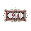 Daniella-M6 Spanish Hand-painted Green With Red Number Tiles With 3,4,5