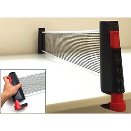 RitaPro Shop® Telescopic Table Tennis Net Black Portable Portable Compact Telescopic Table Tennis Net