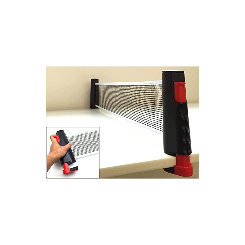 RitaPro Shop® Telescopic Table Tennis Net Black Portable Portable Compact