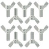 10 PCS M8 Stainless Steel Hand Tighten Butterfly Screws Wing