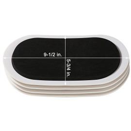 4 Pack 9-1/2" x 5-3/4" Oval Heavy Furniture Sliders & 4 Pack 3.5 Inch Carpet Slider - Heavy Furniture Glider Moving Pads Moving Furniture Reusable Furniture Moving Glides