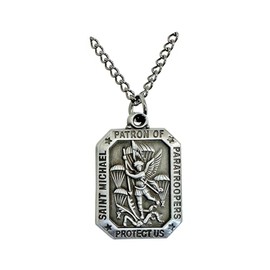 Insignia Depot Saint Michael Patron Saint of Paratroopers Protect Us Airborne Medallion Pendant