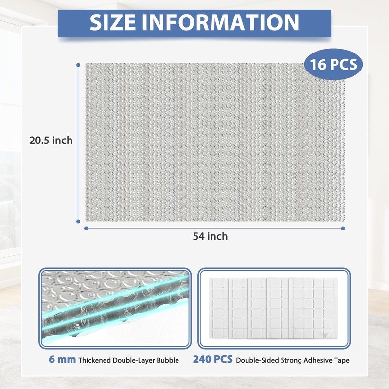 Reflective Bubble Insulation Sheet 6MM Thick Double Bubble Aluminum Foil