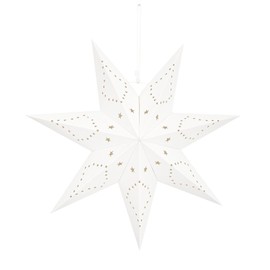 Star Paper Lantern Lampshade Decoration Perfect for Weddings, Christmas Holiday Birthday Party Celebration & Home Decor (White)