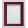 Frame Company Allington White 8x8 inch Frame With Plum Mount For Image 6x6 inch *Choice of sizes* Fitted with Real Glass