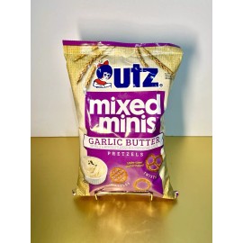 Noble Crunch  New UTZ Mixed Minis Mikes Garlic Butter Pretzels Waffles Twist Bag 7.45oz