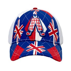 Royal & Awesome Trew Brit Union Jack Baseball Cap, Great Britain Golf Hat for Men