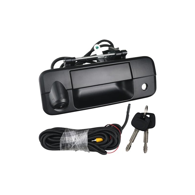 Osompar Backup Camera Tailgate Handle with Key Lock Cylinder Compatible