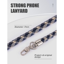 project-cb Phone Lanyard×1,Phone Tether Tab×2, Crossbody Cell Phone Lanyard,Rope Lanyard,Universal Adjustable Phone Strap(Titanblue-S)
