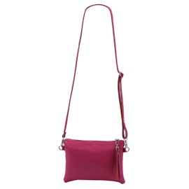 SH Leder Real Leather Shoulder Bag, Clutch Bag, Small Evening Bag, 22 x 15 cm, Anny, G248 - -