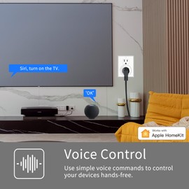 AMPAI Homekit Smart Plug, 10A & Reliable Wi-Fi, Support Apple HomeKit, Siri, Wireless SocketApp Control, Timer, No Hub Needed, 2.4G WiFi Only, 1 Pack