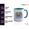 Flairy Land Translator 2Tone Mug 11oz Green -I Don't Trust