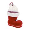 Idena Flocked Santa Boots, red, 10 x 9 x 5