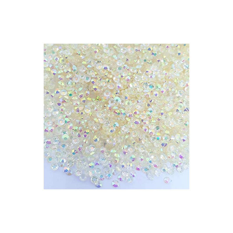 MajorCrafts 3000pcs 3mm ss12 Transparent AB Flat Back Round 14
