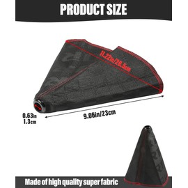 YAKEFLY Universal Shift Boot Cover,Car Shifter Lever Knob Boot Dust Cover,JDM Style Canvas Hyper Fabric Gear Shift Knob Boot Dust Cover,Car Shifter Cover Shift Boot (Black)