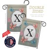 Breeze Decor X Initial Garden Flag Set Wall Hanger Monogram