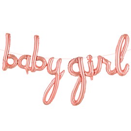 KatchOn, Baby Balloons - 37 Inch Rose Gold 'Its A Girl' Sign for Baby Shower Decorations