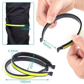 BinPhorm Bicycle Trouser Clips,4 PCS Reflective Cycling Trouser Clips Cycling Ankle Safety Band Cycling Trouser Wrap Clip Bikes Cycling Equipment for Men Women Ankles