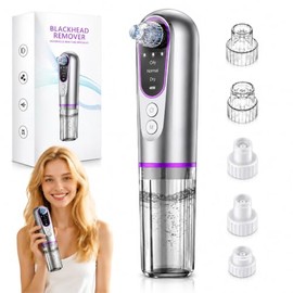 Extractor de puntos negros electrico, succionador de puntos negros con diseño de tanque de agua doble, 5 Sondas de Succión y 3 Modos, Pantalla LED,car