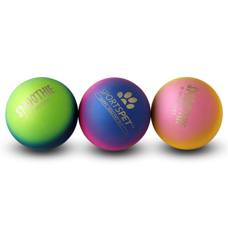 SPORTSPET High Bounce Natural Rubber Dog Balls (3 Pack High