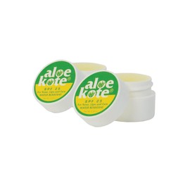Aloe Kote SPF 25 - .5 Oz Jar - Aloe Ups Premier SPF 25 Lip Balm with Aloe Vera and Moisturizing oils - Alcohol Free - Assorted Lip Care Pack - 2 Pack